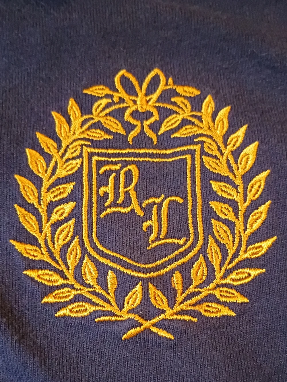 Ralph Lauren Navy Tunic Dress with Pink Striped Sleeves